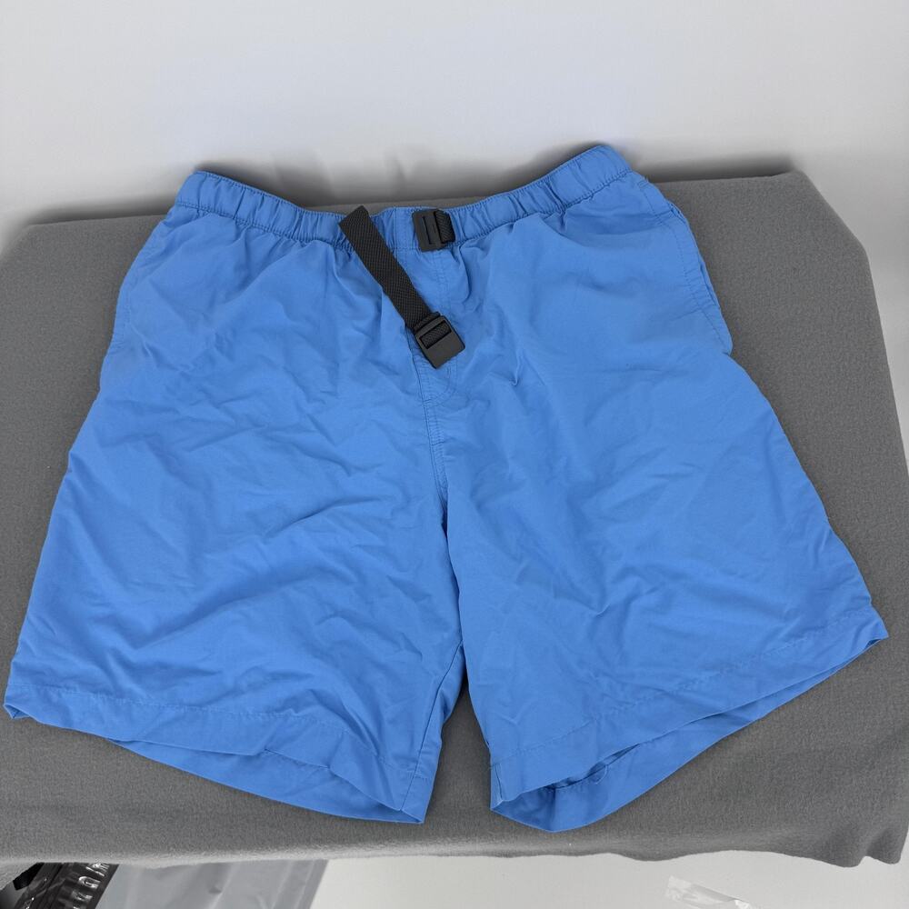 Columbia‎ Omni-Shade Shorts Mens Medium Blue Nylon Belted Swim Trunks Mesh